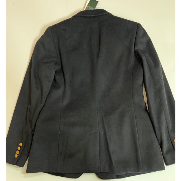 Lauren Ralph Lauren Wool Blend Crown Crest Blazer Women's Size 6 Black New - Picture 10 of 16
